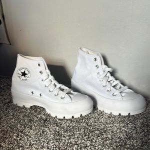 white lugged converse womens size 7.5